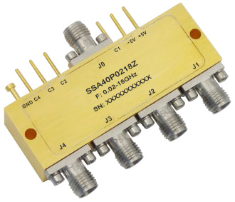 Coaxial Switch, 0.02 to 18GHz, SP4T