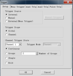 Trigger Mode Setting of S3602 Vector Network Analyzer - SALUKI