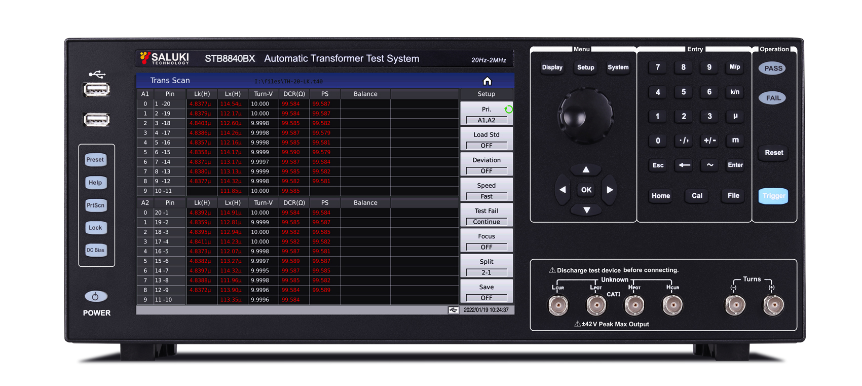 STB8840X Series Automatic Transformer Test system